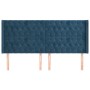 Cabecero con orejas de terciopelo azul oscuro 183x16x118/128 cm de vidaXL, Cabeceros y pies de cama - Ref: Foro24-3119980, Pr...