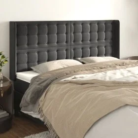 Headboard with dark gray velvet ears 183x16x118/128 cm by vidaXL, Headboards and footboards - Ref: Foro24-3120075, Price: 116...