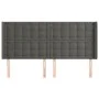 Headboard with dark gray velvet ears 183x16x118/128 cm by vidaXL, Headboards and footboards - Ref: Foro24-3120075, Price: 116...