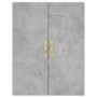 Aparador alto madera contrachapada gris hormigón 69,5x34x180 cm