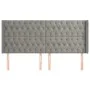 Kopfteil mit hellgrauen Samtohren 183x16x118/128 cm von vidaXL, Kopf- und Fußteile - Ref: Foro24-3119976, Preis: 147,68 €, Ra...