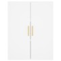 Aparador alto madera contrachapada blanco 69,5x34x180 cm