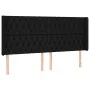 Headboard with black fabric ears 203x16x118/128 cm by vidaXL, Headboards and footboards - Ref: Foro24-3119940, Price: 154,70 ...