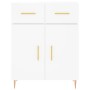 Aparador alto madera contrachapada blanco 69,5x34x180 cm