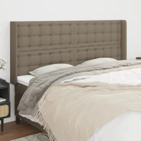 Headboard with ears in taupe gray fabric 183x16x118/128 cm by vidaXL, Headboards and footboards - Ref: Foro24-3120032, Price:...