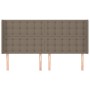 Headboard with ears in taupe gray fabric 183x16x118/128 cm by vidaXL, Headboards and footboards - Ref: Foro24-3120032, Price:...