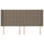 Headboard with ears in taupe gray fabric 183x16x118/128 cm by vidaXL, Headboards and footboards - Ref: Foro24-3120032, Price:...