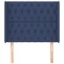 Headboard with blue fabric ears 103x16x118/128 cm by vidaXL, Headboards and footboards - Ref: Foro24-3119912, Price: 84,06 €,...