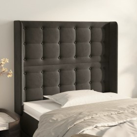 Headboard with dark gray velvet ears 103x16x118/128 cm by vidaXL, Headboards and footboards - Ref: Foro24-3120057, Price: 66,...