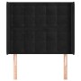 Kopfteil mit Ohren aus schwarzem Samt, 93 x 16 x 118/128 cm von vidaXL, Kopf- und Fußteile - Ref: Foro24-3120052, Preis: 73,9...
