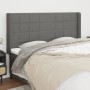Kopfteil mit dunkelgrauen Stoffohren 203x16x118/128 cm von vidaXL, Kopf- und Fußteile - Ref: Foro24-3119603, Preis: 128,76 €,...