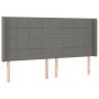 Kopfteil mit dunkelgrauen Stoffohren 203x16x118/128 cm von vidaXL, Kopf- und Fußteile - Ref: Foro24-3119603, Preis: 128,76 €,...