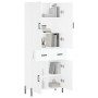 Aparador alto madera contrachapada blanco 69,5x34x180 cm