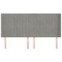 Headboard with light gray velvet ears 163x16x118/128 cm by vidaXL, Headboards and footboards - Ref: Foro24-3119872, Price: 11...