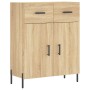 Aparador alto madera contrachapada color roble 69,5x34x180 cm