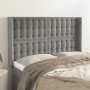 Headboard with light gray velvet ears 147x16x118/128 cm by vidaXL, Headboards and footboards - Ref: Foro24-3120062, Price: 13...
