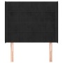 Cabecero con orejas de terciopelo negro 93x16x118/128 cm de vidaXL, Cabeceros y pies de cama - Ref: Foro24-3119618, Precio: 7...