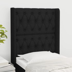 Headboard with black fabric ears 83x16x118/128 cm by vidaXL, Headboards and footboards - Ref: Foro24-3119892, Price: 88,66 €,...