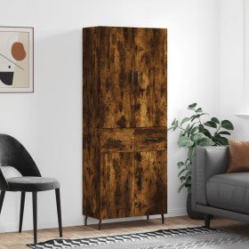 Aparador alto madera contrachapada roble ahumado 69,5x34x180 cm Aparador alto madera contrachapada roble ahumado 69,5x34x180 cm