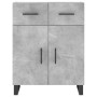 Aparador alto madera contrachapada gris hormigón 69,5x34x180 cm