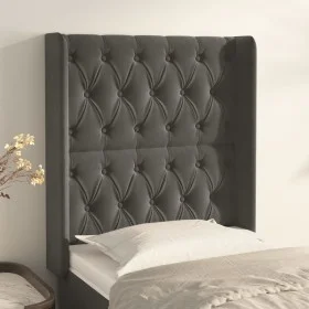 Kopfteil mit dunkelgrauen Samtohren 83x16x118/128 cm von vidaXL, Kopf- und Fußteile - Ref: Foro24-3119947, Preis: 90,58 €, Ra...
