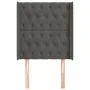 Kopfteil mit dunkelgrauen Samtohren 83x16x118/128 cm von vidaXL, Kopf- und Fußteile - Ref: Foro24-3119947, Preis: 92,06 €, Ra...