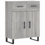 Aparador alto madera contrachapada gris sonoma 69,5x34x180 cm