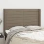 Cabecero con orejas de tela gris taupe 147x16x118/128 cm de vidaXL, Cabeceros y pies de cama - Ref: Foro24-3119722, Precio: 1...