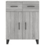 Aparador alto madera contrachapada gris sonoma 69,5x34x180 cm
