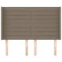 Cabecero con orejas de tela gris taupe 147x16x118/128 cm de vidaXL, Cabeceros y pies de cama - Ref: Foro24-3119722, Precio: 1...