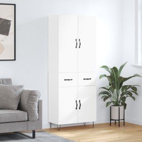 Aparador alto madera contrachapada blanco 69,5x34x180 cm Aparador alto madera contrachapada blanco 69,5x34x180 cm
