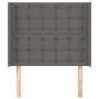 Headboard with ears gray synthetic leather 93x16x118/128cm by vidaXL, Headboards and footboards - Ref: Foro24-3119662, Price:...