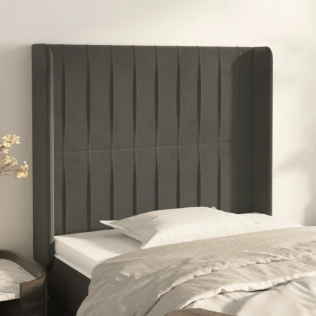 Kopfteil mit dunkelgrauen Samtohren 93x16x118/128 cm von vidaXL, Kopf- und Fußteile - Ref: Foro24-3119855, Preis: 66,74 €, Ra...