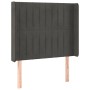 Kopfteil mit dunkelgrauen Samtohren 93x16x118/128 cm von vidaXL, Kopf- und Fußteile - Ref: Foro24-3119855, Preis: 68,93 €, Ra...