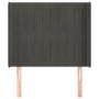 Kopfteil mit dunkelgrauen Samtohren 93x16x118/128 cm von vidaXL, Kopf- und Fußteile - Ref: Foro24-3119855, Preis: 68,93 €, Ra...