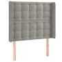 Kopfteil mit hellgrauen Samtohren 103x16x118/128 cm von vidaXL, Kopf- und Fußteile - Ref: Foro24-3120056, Preis: 79,07 €, Rab...
