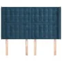 Headboard with dark blue velvet ears 147x16x118/128 cm by vidaXL, Headboards and footboards - Ref: Foro24-3120066, Price: 115...