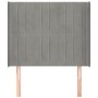 Kopfteil mit hellgrauen Samtohren 103x16x118/128 cm von vidaXL, Kopf- und Fußteile - Ref: Foro24-3119860, Preis: 81,29 €, Rab...