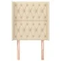 Headboard with cream fabric ears 83x16x118/128 cm by vidaXL, Headboards and footboards - Ref: Foro24-3119895, Price: 90,21 €,...