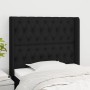 Headboard with black fabric ears 93x16x118/128 cm by vidaXL, Headboards and footboards - Ref: Foro24-3119900, Price: 83,11 €,...