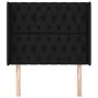 Headboard with black fabric ears 93x16x118/128 cm by vidaXL, Headboards and footboards - Ref: Foro24-3119900, Price: 82,23 €,...