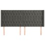 Kopfteil mit dunkelgrauen Samtohren 203x16x118/128 cm von vidaXL, Kopf- und Fußteile - Ref: Foro24-3119983, Preis: 151,79 €, ...