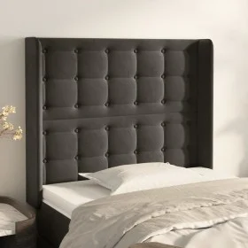 Kopfteil mit dunkelgrauen Samtohren 93x16x118/128 cm von vidaXL, Kopf- und Fußteile - Ref: Foro24-3120051, Preis: 68,45 €, Ra...