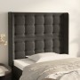 Kopfteil mit dunkelgrauen Samtohren 93x16x118/128 cm von vidaXL, Kopf- und Fußteile - Ref: Foro24-3120051, Preis: 69,60 €, Ra...