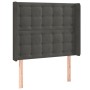 Kopfteil mit dunkelgrauen Samtohren 93x16x118/128 cm von vidaXL, Kopf- und Fußteile - Ref: Foro24-3120051, Preis: 69,60 €, Ra...