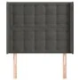 Headboard with dark gray velvet ears 93x16x118/128 cm by vidaXL, Headboards and footboards - Ref: Foro24-3120051, Price: 68,4...