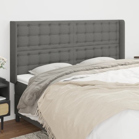 Kopfteil mit dunkelgrauen Stoffohren 183x16x118/128 cm von vidaXL, Kopf- und Fußteile - Ref: Foro24-3120029, Preis: 149,45 €,...