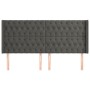 Headboard with dark gray velvet ears 183x16x118/128 cm by vidaXL, Headboards and footboards - Ref: Foro24-3119977, Price: 136...