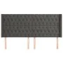 Headboard with dark gray velvet ears 183x16x118/128 cm by vidaXL, Headboards and footboards - Ref: Foro24-3119977, Price: 135...