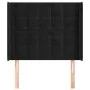Headboard with black velvet ears 83x16x118/128 cm by vidaXL, Headboards and footboards - Ref: Foro24-3120046, Price: 70,53 €,...